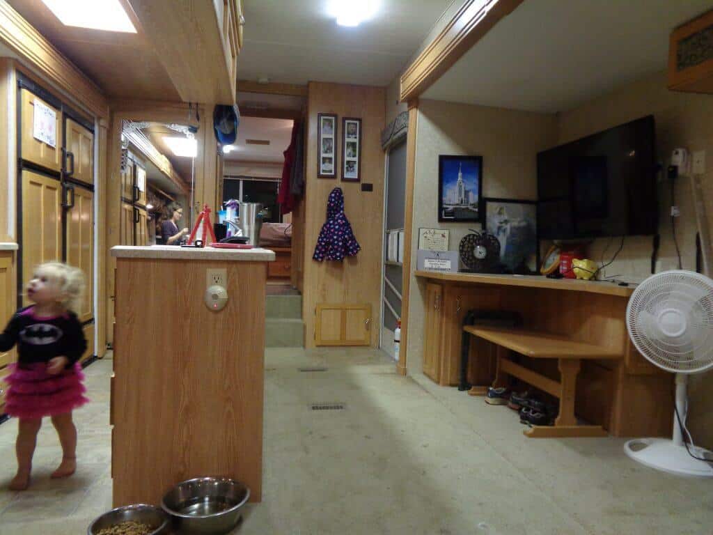 View of the RV from the couch