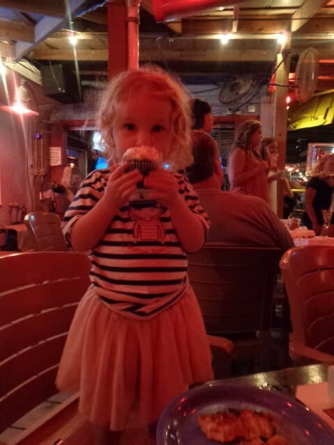 Chelsea Wilcox eats at Helen Back on the Island