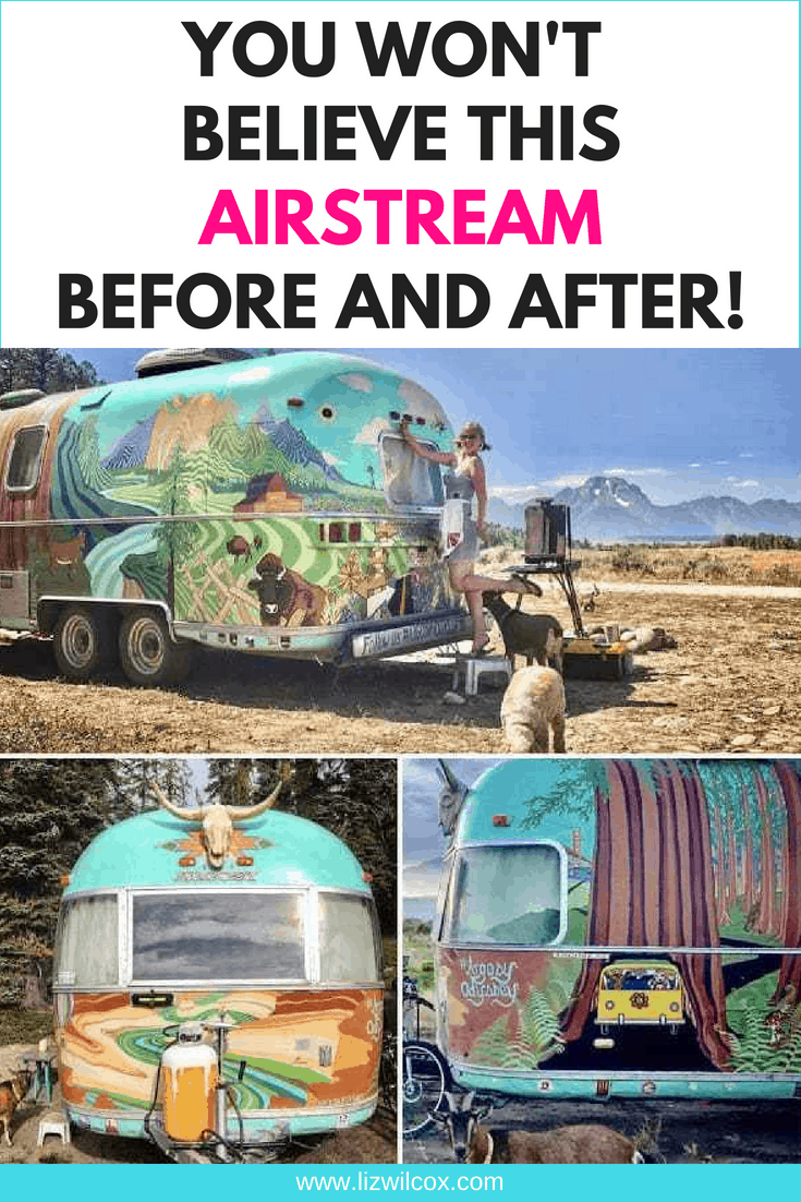 You seriously won't believe this Airstream Argosy before and after! This couple from North Carolina gave this vintage camper an interior and exterior renovation for full time travel and RV living! Click to take a peek at the entire process. | https://thevirtualcampground.com #RVtravel #fulltimeRVliving #RVremodels #Airstream #Argosy