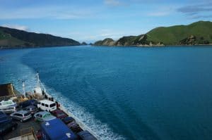 taking the ferry from the north island to the south island