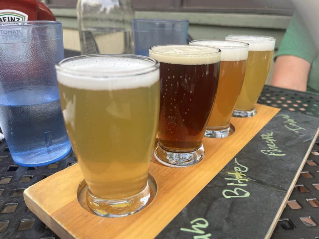 Beers in a flight